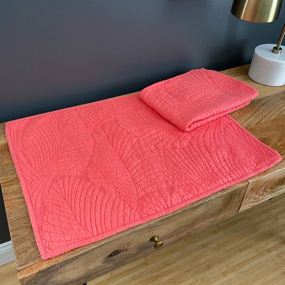 2 Martha Stuart quilted pillow shams (standard size)